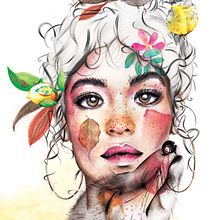 Mi Proyecto del curso: Retrato ilustrado en acuarela. Un proyecto de Ilustración tradicional, Dibujo, Dibujo artístico, Dibujo de Retrato y Pintura a la acuarela de Jocelin Flores - 05.02.2019