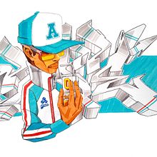 Juice Style in NASA. Ilustración. Street Art, Sketching, Drawing, and Traditional illustration project by Nando Feito Baena - 03.15.2018