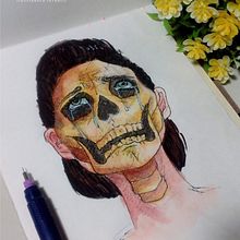¡Ay! Llorona de azul celeste. Un proyecto de Dibujo, Dibujo artístico, Dibujo de Retrato y Diseño de Hirra Al Andalus - 31.03.2019