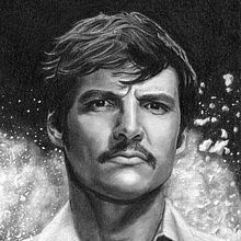 Narcos - Dibujo a lápiz. Drawing, Pencil Drawing, Portrait Drawing, Realistic Drawing, and Fine Arts project by Valle Siles - 02.07.2019