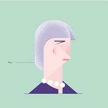 Mi Proyecto del curso: Retrato geométrico minimalista . Design de caractere & Ilustrație vectorială de Bernat Font - 02.07.2019