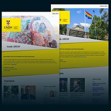 Inside UNSW. Projekt z dziedziny Br, ing i ident, fikacja wizualna, Projektowanie graficzne, Projektowanie interakt, wne, Web design, Edukacja, Marketing c i frow użytkownika Gabriel Hidalgo Witker - 11.02.2019