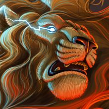 LEEUW_KRIJGER. Een project van  Beeldende kunst,  Concept art,  Creativiteit,  Tekening,  Artistieke tekening, Ontwerp van personages, Traditionele illustratie, Digitale illustratie y Videogames van Adrià Bernabeu Cañabate - 05.02.2019