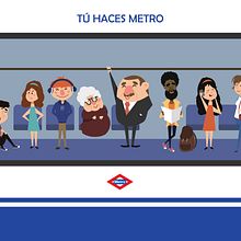 Diseño campaña de Metro de Madrid "Tú haces metro" Ein Projekt aus dem Bereich Grafikdesign und Traditionelle Illustration von Alberto Camacho Gordaliza - 11.02.2019