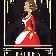 Diseño cartel Fallas 2019 - Estilo Art Decó Ein Projekt aus dem Bereich Design, Plakatdesign und Traditionelle Illustration von Alberto Camacho Gordaliza - 11.02.2019