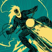 Ghost Rider. Comic, Drawing, Traditional illustration, and Digital Illustration project by Jose Real Lopez - 02.11.2019