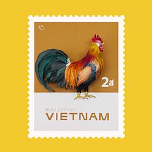cockerel postage stamp . Un progetto di Animazione 3D, Animazione di personaggi, Belle arti, Character design e Papercraft di Diana Beltran Herrera - 12.02.2019