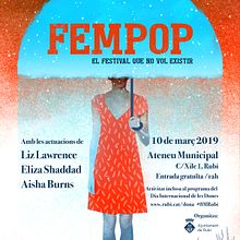 Cartel Fempop Día Internacional de la Mujer. Un proyecto de Diseño de carteles, Diseño gráfico e Ilustración tradicional de Oscar Giménez - 13.02.2019