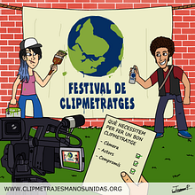 Ilustración promocional de Clipmetrajes (Mans Unides). Traditional illustration, Digital Illustration, Advertising, and Social Media project by Jaume Pla Álvarez - 11.10.2017