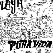 La Wave Surf School Somo PLaya. Drawing, and Traditional illustration project by Nando Feito Baena - 08.15.2017