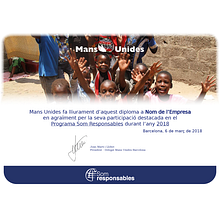 Diploma Programa Som Responsables (Mans Unides). Un progetto di Graphic design di Jaume Pla Álvarez - 13.03.2018