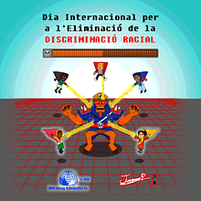 Día Internacional para la Eliminación de la Discriminación Racial (Mans Unides). Character Design, Traditional illustration, Digital Illustration, Social Media, and Video Games project by Jaume Pla Álvarez - 03.21.2018
