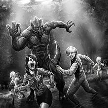 Depredador alienigena. Editorial Colihue.. Un proyecto de Ilustración tradicional de Daniel Acosta - 14.02.2019