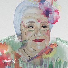 Alba Rosa, la abuelita cultivadora de flores y valores . Pintura em aquarela projeto de Laura Marcela Castiblanco Arias - 15.02.2019