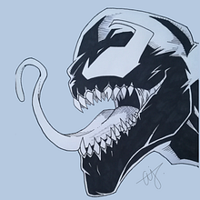 Venom. Pencil Drawing project by Adrián Jiménez Vallés - 06.05.2018