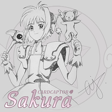 Sakura Card Captor. Pencil Drawing project by Adrián Jiménez Vallés - 07.01.2018