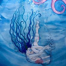 Mujeres (2014-2016) . Arte plastice, Desen, Ilustrație tradițională și Pictură în acuarelă de Delia Govantes Romero - 02.16.2019