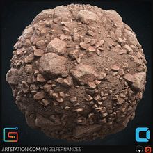 Desert Rocky Ground - Substance Designer. 3D, and Video Games project by Angel Fernandes - 06.16.2018