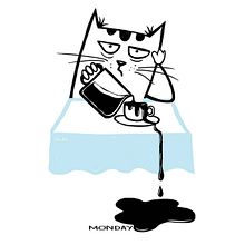 Mondays. Fine Arts, Comic, Creativit, Drawing, Design, Character Design, Traditional illustration, and Digital Illustration project by Svit Baydak - 02.19.2019