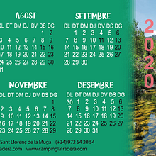 Colección calendarios Camping La Fradera. Graphic Design project by Laura Trilla - 12.10.2019