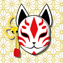 Kamen (Las muchas caras de Japón). Character Design, Graphic Design, Traditional illustration, and Digital Illustration project by Cynthia Cuevas - 02.19.2019