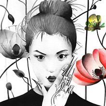 Mi Proyecto del curso: Introducción a la ilustración con tinta china. Un progetto di Illustrazione tradizionale, Disegno, Disegno artistico e Disegno di ritratti di Jocelin Flores - 19.02.2019