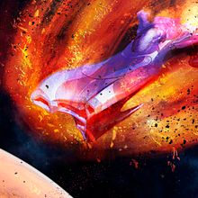 ENTRANDO EN LA ATMÓSFERA! ( ENTERING IN THE ATMOSPHERE!). Un proyecto de 3D, Concept Art, Ilustración tradicional e Ilustración digital de Sergio Gimeno Martínez - 20.02.2019