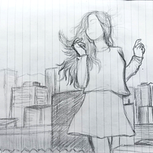 Boceto escena skyline . Desen, Desen în creion și Desen artistic de Belén Aranguren González - 02.20.2019