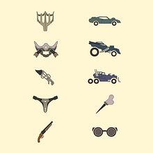Set of Icons / Mad Max.  project by Angel Iriarte - 02.20.2019