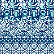 "TIESTA" Jacquard tres colores con cambio a cuarto color. Tejido de punto industrial . Fashion Design, and Pattern Design project by Leticia Texeira Nuñez - 02.21.2019