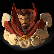 Dr. Strange. Modelado 3d. Projekt z dziedziny 3D, Projektowanie postaci 3D i  Modelowanie 3D użytkownika José Pérez Zarzoso - 21.02.2019