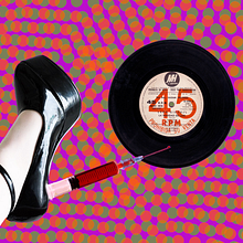 Sus tacones de aguja pinchan vinilos y sacan sangre.. Graphic Design project by Esther de los Ángeles Carretero Almansa - 02.21.2019