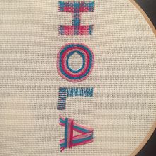 Mi Proyecto del curso: Letras bordadas: el hilo como herramienta gráfica. Sewing project by Monica Merchan - 02.22.2019