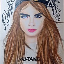 Cara Delevigne- Pastel. Een project van  Tekening,  Portrettekening y Traditionele illustratie van Jonny GC - 22.02.2019