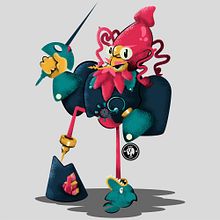P I R A T A   D E   A G U A   D U L C E . Sketching, Creativit, Drawing, Artistic Drawing, Design, To, Design, Character Design, Graphic Design, Traditional illustration, and Vector Illustration project by Eddo - 02.25.2019