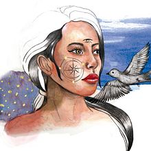  Brújula. . Portrait Drawing, Digital Illustration, and Watercolor Painting project by Nathalia Alvarez - 02.26.2019