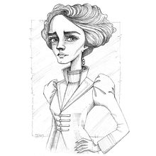 Retrato caricatura de Vanessa Ives (Penny Dreadful). Un proyecto de  de Aurora Ramírez Collado - 27.02.2019