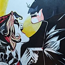 Batman vs Harley Quinn - Pilot y rotuladores. Een project van  Tekening,  Artistieke tekening y Traditionele illustratie van Jonny GC - 27.02.2019