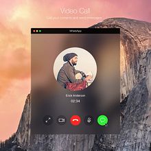WhatsApp for OS X Yosemite - App design conceptNuevo proyecto. Un proyecto de Diseño interactivo, Diseño Web y UX / UI de Christian Vizcarra - 28.02.2019