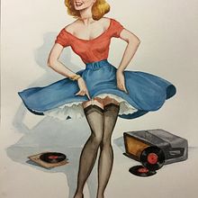 Mi versión de una pin up de Harry Eckman. Un progetto di Illustrazione tradizionale di ki_the_free - 28.02.2019