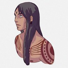 Diseño de personaje, Padre de Ina'li. . 2D Animation, Comic, Concept Art, Drawing, Character Design, and Digital Illustration project by Gaspar Satorres Gil - 03.01.2019
