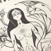 MOON CHILD. Een project van  Beeldende kunst,  Schetsen,  Tekening y Traditionele illustratie van Ariadna Dalmau - 04.03.2019