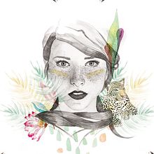 Mi Proyecto del curso: Retrato ilustrado en acuarela JUNGLE. Un proyecto de  de t_claudia - 11.03.2019