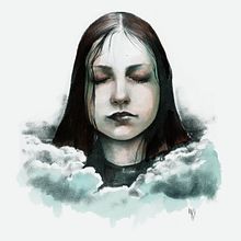 Head above the water. Artes plásticas, Desenho a lápis, Desenho artístico, Desenho de retrato, Desenho realista, Ilustração tradicional e Ilustração digital projeto de Abril Cano Sanchez - 07.03.2019