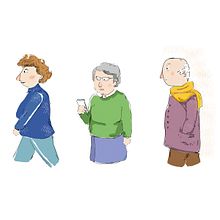 Ilustraciones para la presentación de una app para la tercera edad: metas. Un proyecto de Ilustración tradicional e Ilustración digital de Isa Garcia - 08.03.2019