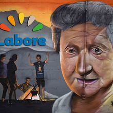 Graffiti LABORE. Street Art project by Nextor Otaño - 03.10.2019