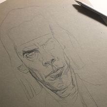 NICK CAVE. Ilustração tradicional projeto de Josep Mª Zapata Cano - 12.03.2019