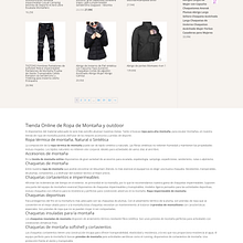 Tienda de Ropa de Montaña. Web Design project by Jose Luis Torres Arevalo - 03.13.2019