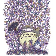 Totoro, semillas mágicas . Un progetto di Illustrazione digitale di Roberto Nieto - 13.03.2019