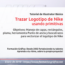 Dibuja el logotipo de Nike con Adobe Illustrator. Creativit, Drawing, Design, Logo Design, Graphic Design, Education, and Vector Illustration project by Formación Gráfica - 01.20.2019